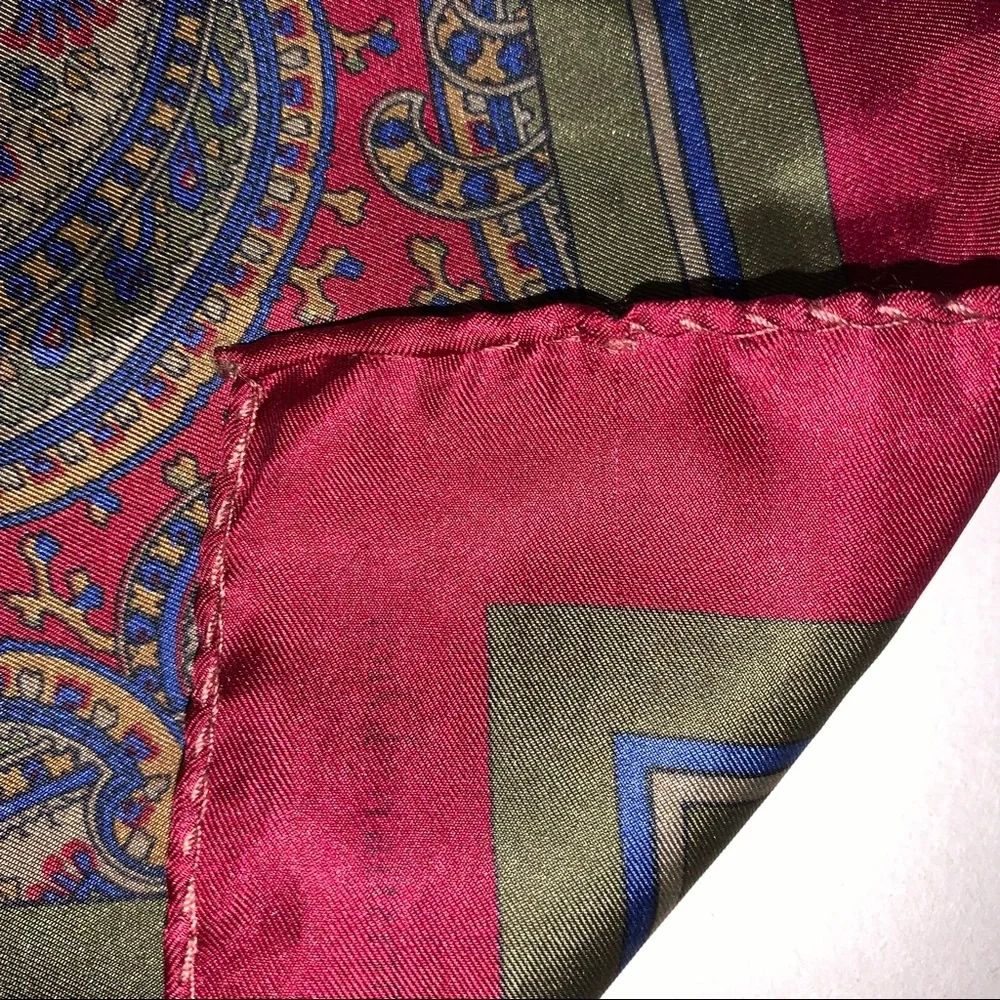 vintage CHRISTIAN DIOR MONSIEUR paisley SILK gavroche scarf